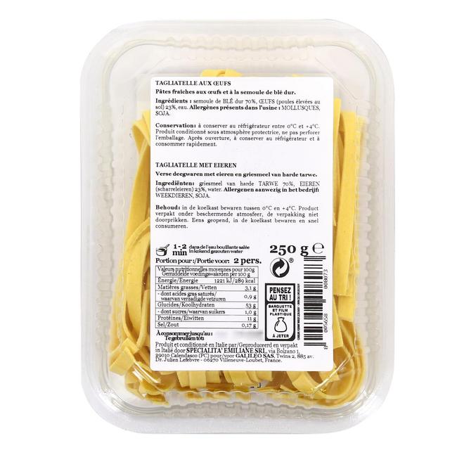 8005658008073 - L'Italie des Pâtes - Pâtes Fraîches Tagliatelles aux Oeufs