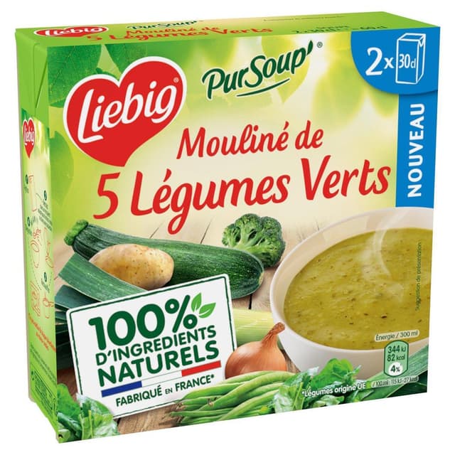 3036811368173 - Liebig - Soupe Mouliné de 5 Légumes Verts