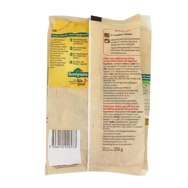 3396410229573 - Bonneterre - Raviolis Bio Légumes du Soleil