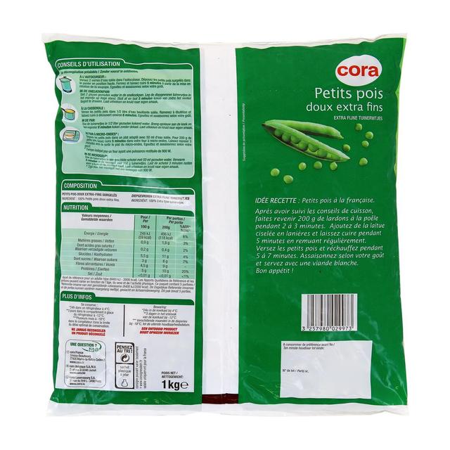 3257980029973 - Cora - Petits pois doux extra fins