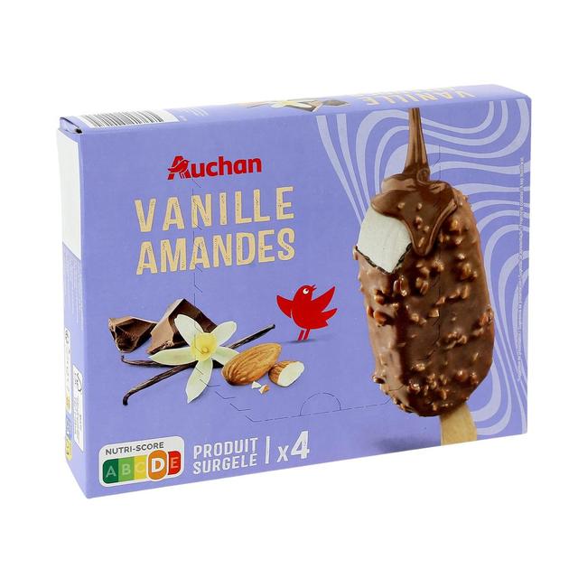 3596710540174 - Auchan - Bâtonnets glacés vanille amandes