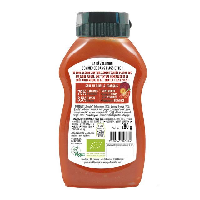 3700663000474 - Quintesens - L'incroyable Ketchup bio,100% santé