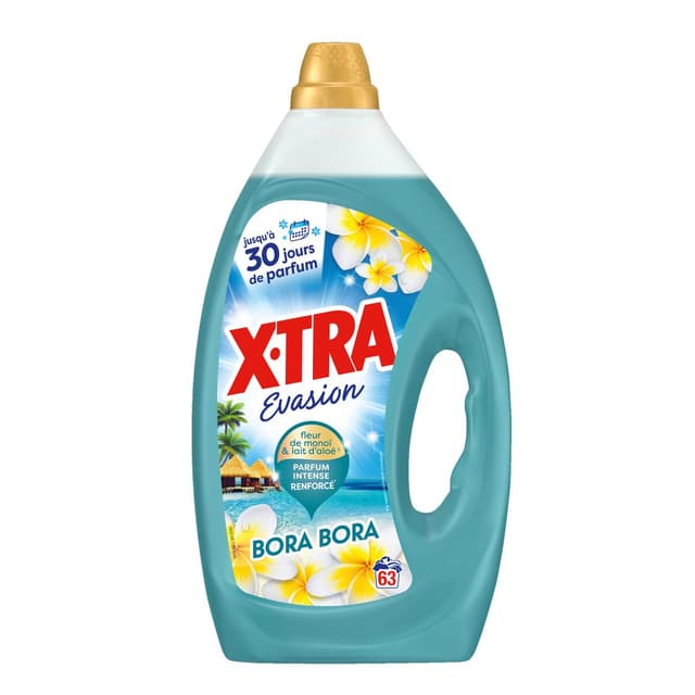 3178041370974 - X Tra - Lessive Liquide Evasion Bora Bora Fleur de Monoï & Lait d'Aloé