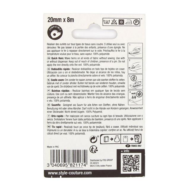 3040695821174 - Style couture - Ourlet rapide thermocollant special vêtement