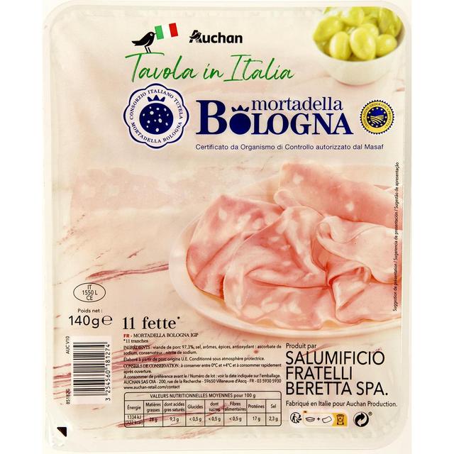 3254560181274 - Auchan Tavola In Italia - Mortadelle Bologna en Tranche IGP