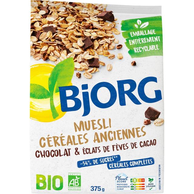 3229820802374 - Bjorg - Muesli aux Céréales Anciennes Chocolat Bio