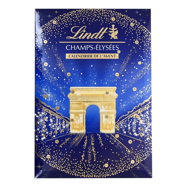 3046920014274 - Lindt - Calendrier de l'avent assortiement de chocolat Champs élysée