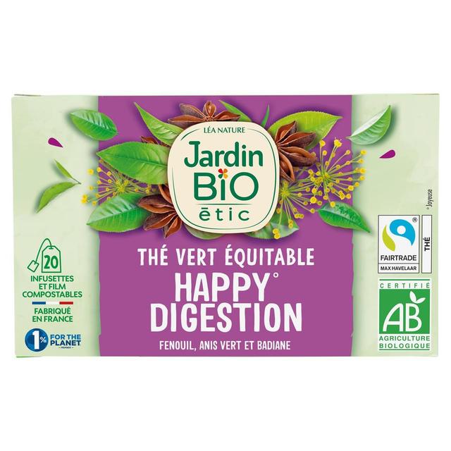 3456300004274 - Jardin Bio Etic - Thé Vert Happy Digestion Bio - 20 sachets