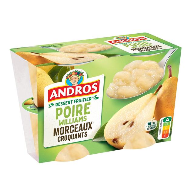 3608580796374 - Andros - Dessert fruitier avec morceaux poire williams