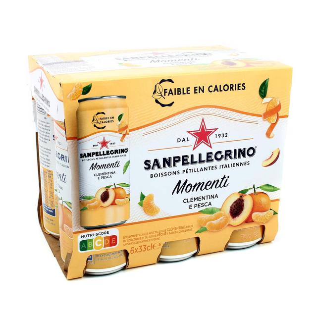 8002270666674 - San Pellegrino - Boisson pétillante au jus de clémentine et de pêche