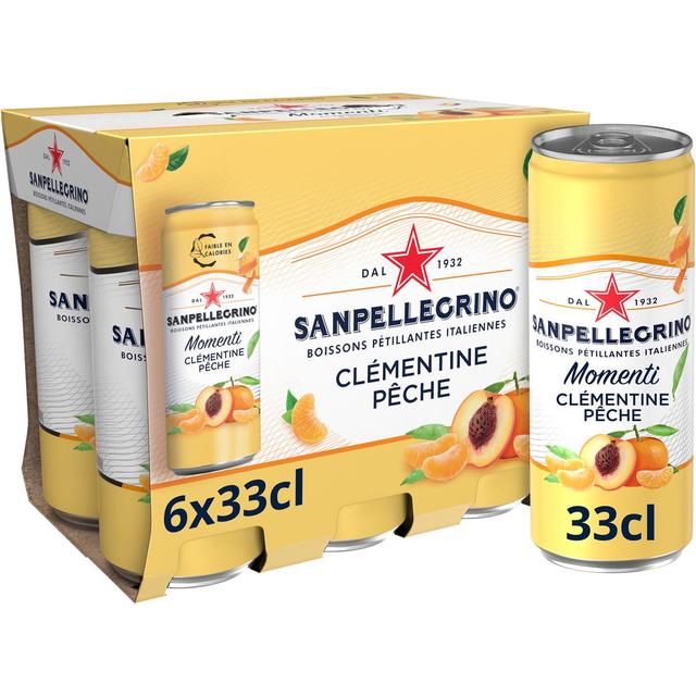 8002270666674 - San Pellegrino - Boisson pétillante au jus de clémentine et de pêche