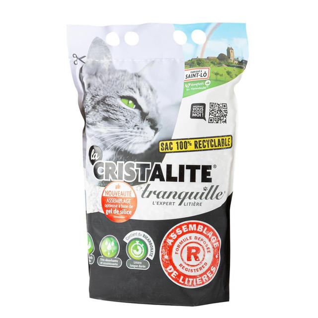 3760060016874 - Tranquille - Litière Minérale Absorbante Silice cristaux en gel La Cristalite pour chat