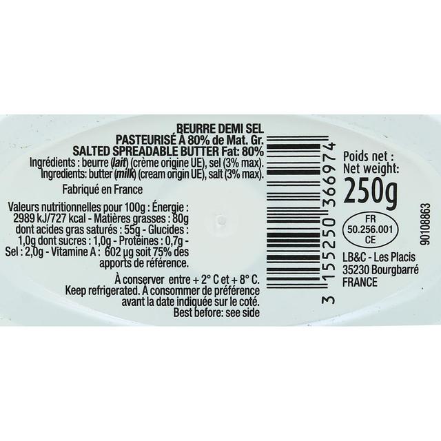 3155250366974 - Président - Beurrier Tendre 1/2 Sel