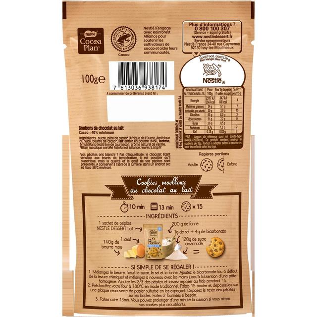 7613036938174 - Nestlé Dessert - Pépites de chocolat au lait