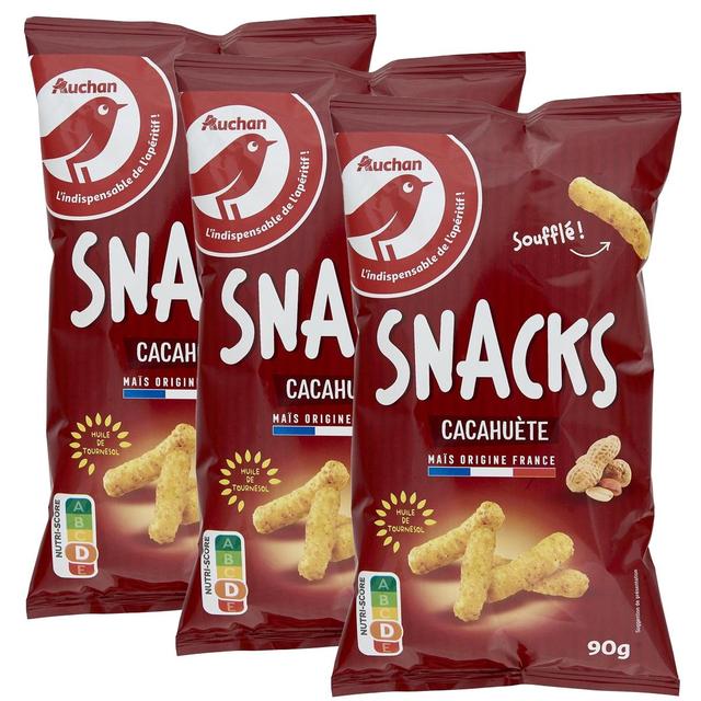 2050000408274 - Auchan - Biscuits soufflés apéritif saveur cacahuète
