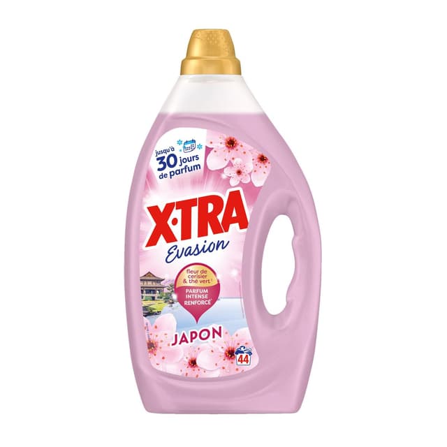 3178041370875 - X Tra - Lessive Liquide Fleur de Cerisier & Thé Vert Evasion Japon