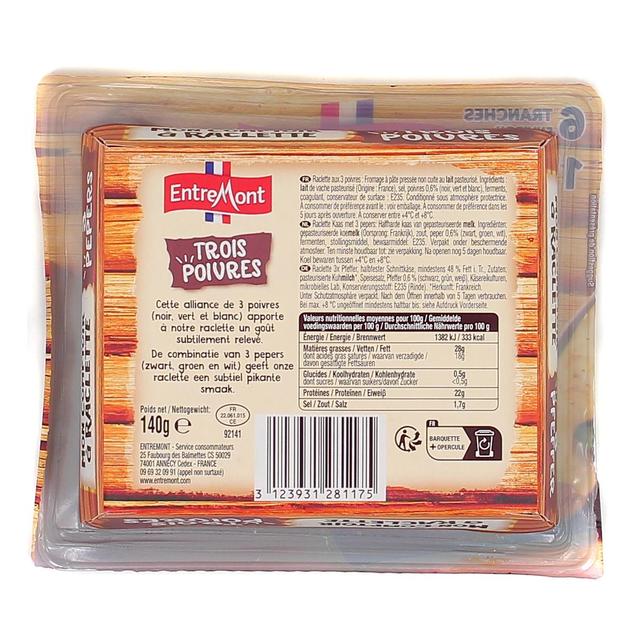 3123931281175 - Entremont - Raclette 3 Poivres 1 personne