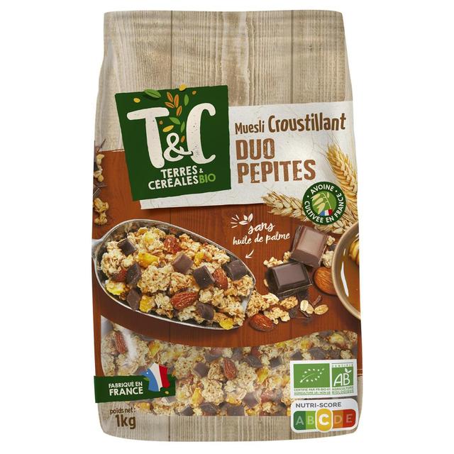 3421557501975 - Terres et Céréales Bio - Muesli Croustillant Duo Pepites Bio