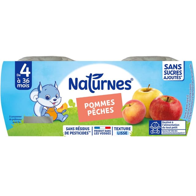 7613031552375 - Naturnes® - Pomme pêche Bol Bébé Dès 4 mois