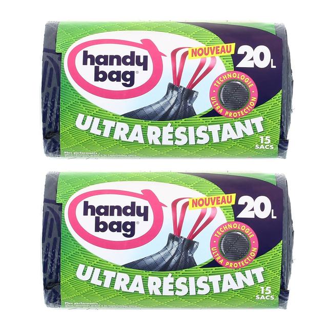 2050000314575 - Handy Bag - Sacs poubelle 20L avec poignées coulissantes ultra protection