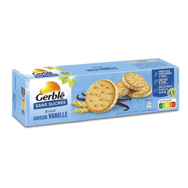 3175681245075 - Gerblé Sans Sucres - 12 Fourrés Saveur Vanille Sans Sucre
