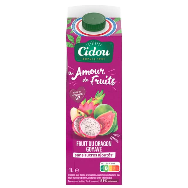 3760225495575 - Cidou - Nectar fruit du dragon goyave sans sucres ajoutés
