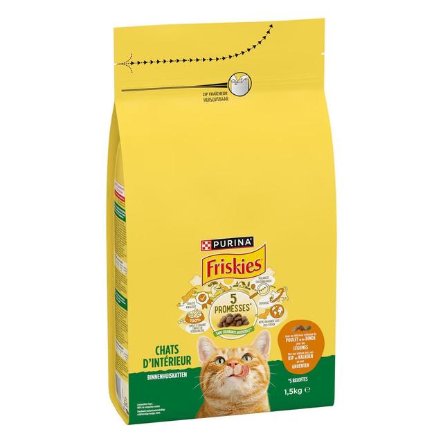 8445290976475 - Purina - Friskies - Croquettes Poulet Dinde Légumes pour chat adulte d'intérieur