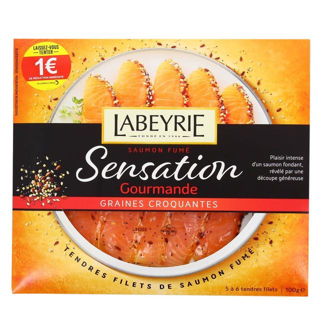 3033610076575 - Labeyrie - Saumon Fumé Tendres Filets Graines Croquantes