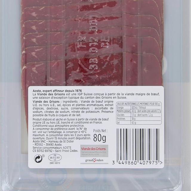 3449860407975 - Aoste - Viande de grisons, 80g