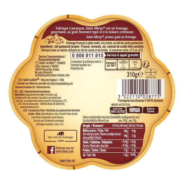 3222110028775 - Saint Albray - Fromage à pâte molle