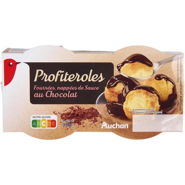 3596710329175 - Auchan - Profiteroles fourrées nappées de sauce au chocolat