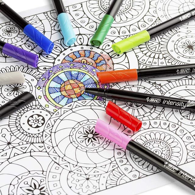 3086123449275 - Bic - 4 Feutres d'écriture pointe fine couleurs fun Intensity