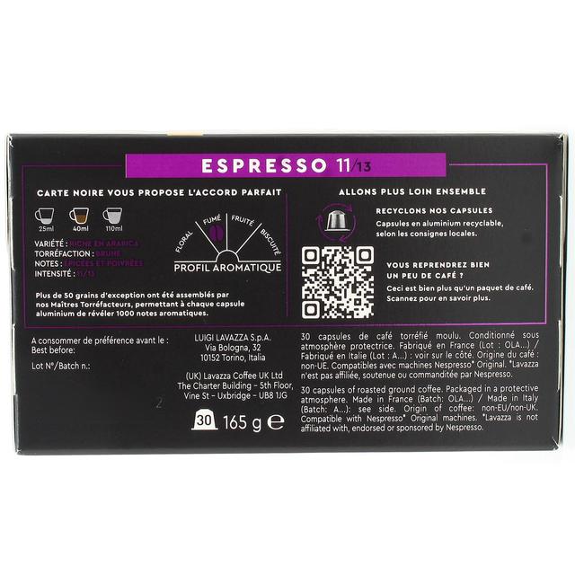 8000070059375 - Carte Noire - Café Capsules Nespresso Espresso Puissant n°11