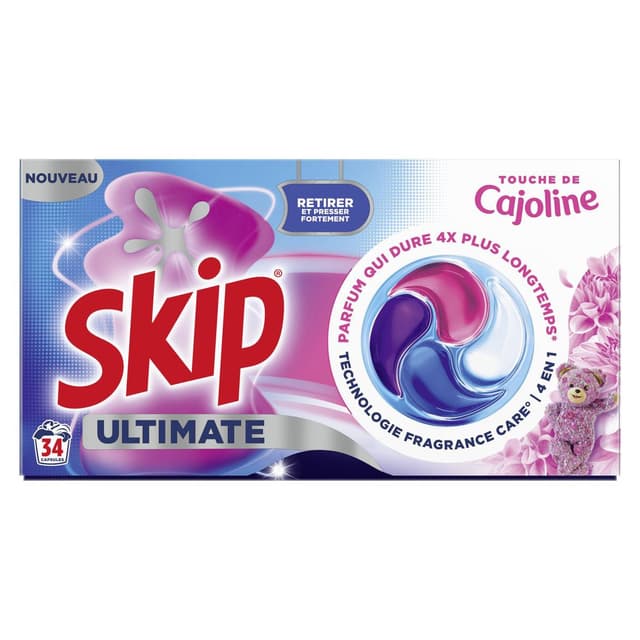 8720181899775 - Skip - Lessive Capsules Pods 4en1 Touche de Cajoline Ultimate