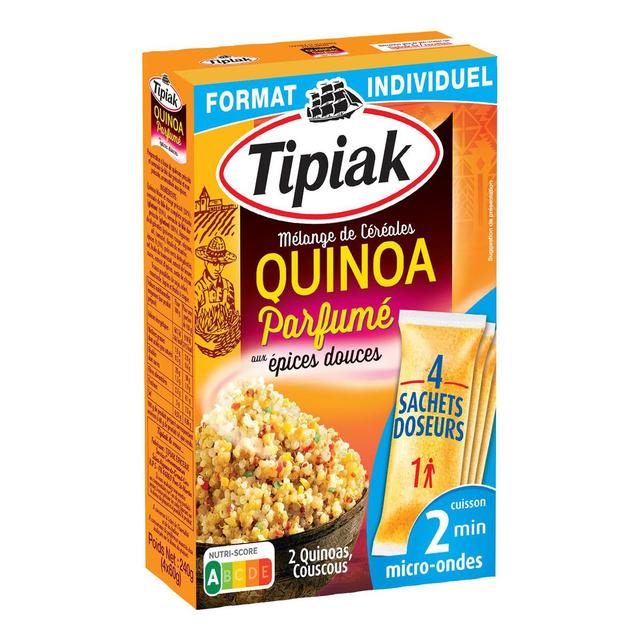 3600900021876 - Tipiak - Mélange de Céréales Quinoa Parfumé aux Epices douces 4x60g