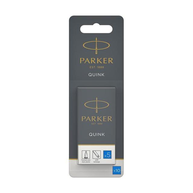 3501179502076 - Parker - Cartouches longues Quink d'encre bleue effaçable