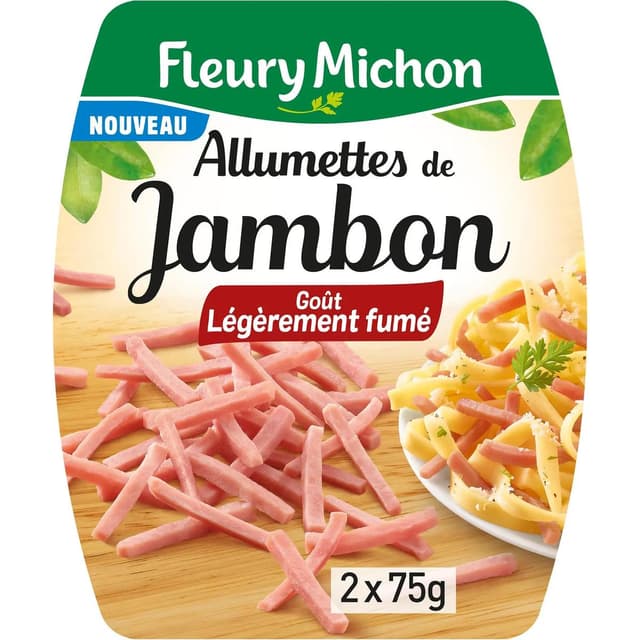 3302740104176 - Fleury Michon - Allumettes de jambon goût légèrement fumé