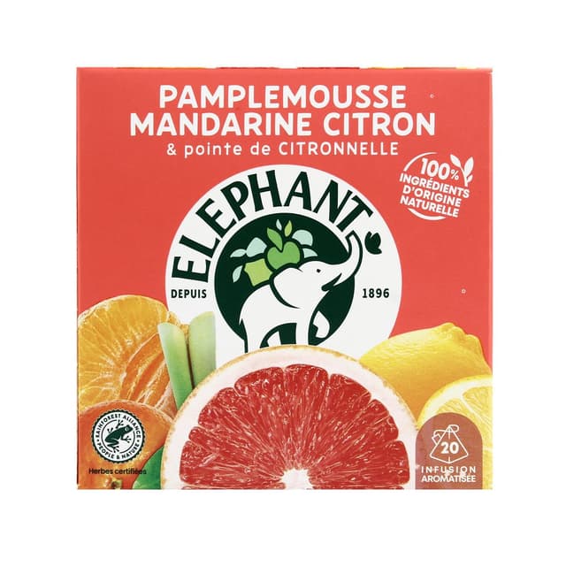 8720608025176 - Elephant - Infusion pamplemousse madarine citron & touche de citronnelle