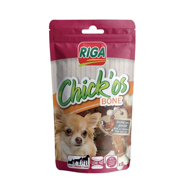 3166780045376 - Riga Chick'Os - Bone au poulet - Friandise Récompense pour chien