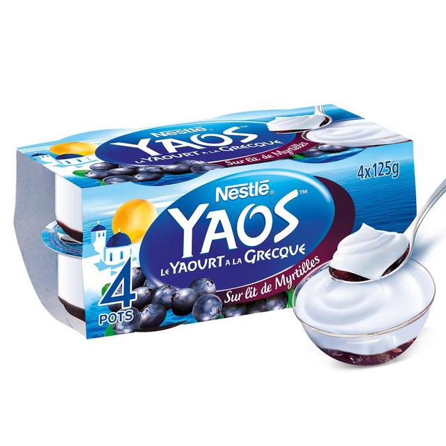 3023290005576 - Yaos - Yaourt à la Grecque sur lit de myrtilles