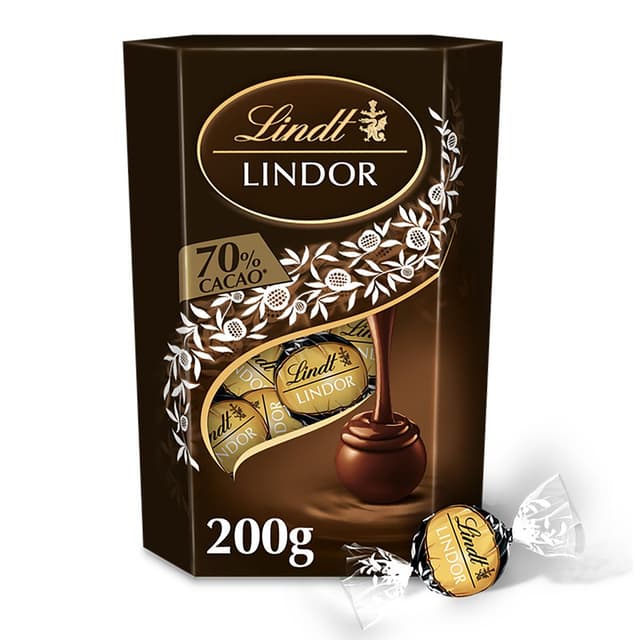 8003340095776 - Lindt - Conet Lindor chocolat noir 70%