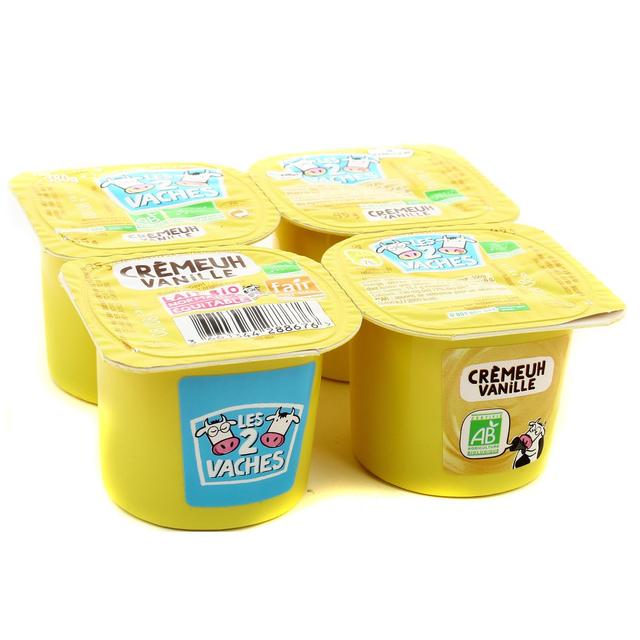 3661344288676 - Les 2 Vaches - Crème dessert vanille Bio