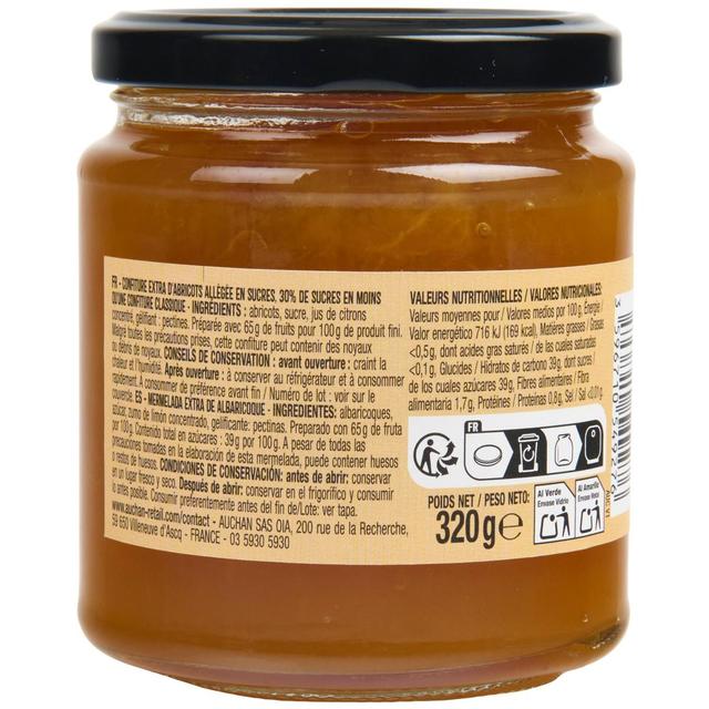 3596710549276 - Auchan - La Gourmande confiture à l'abricot 65% de fruits