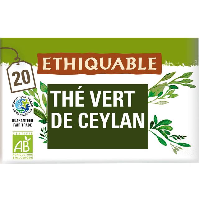 3760091720177 - Ethiquable - Commerce Equitable - Thé vert Bio du Vietnam - 20 sachets