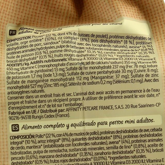 8410650220277 - Affinity - Ultima Nature - Croquettes Poulet Frais pour petit chien adulte