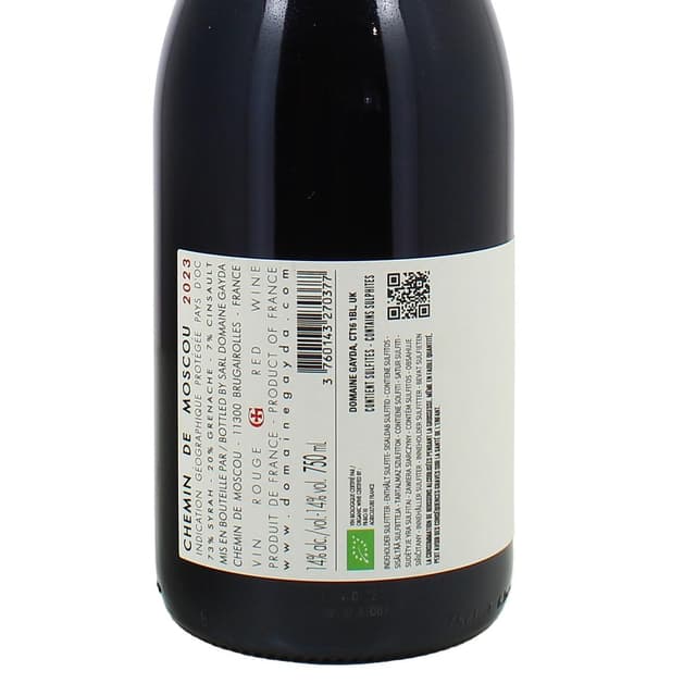 3760143270377 - Vin de pays d'Oc rouge IGP - Domaine Gayda