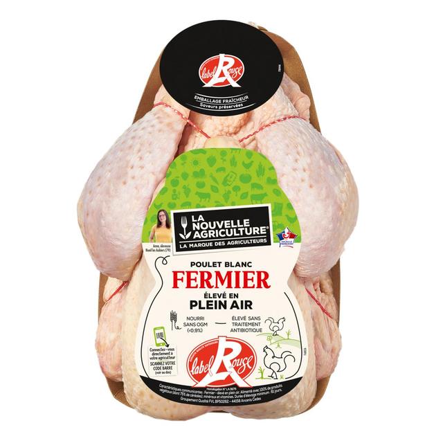 3435660770777 - La Nouvelle Agriculture - Poulet Blanc Entier Fermier Label Rouge Prêt à Cuire