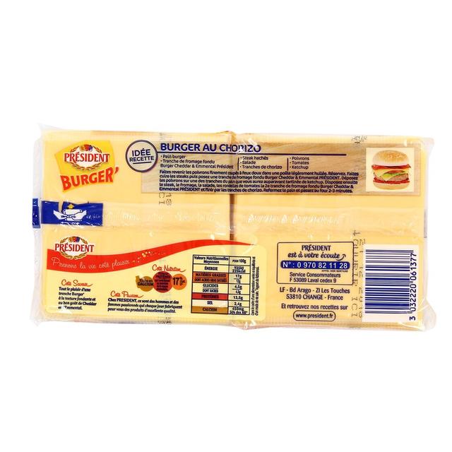 3032220061377 - Président - Burger Cheddar & Emmental