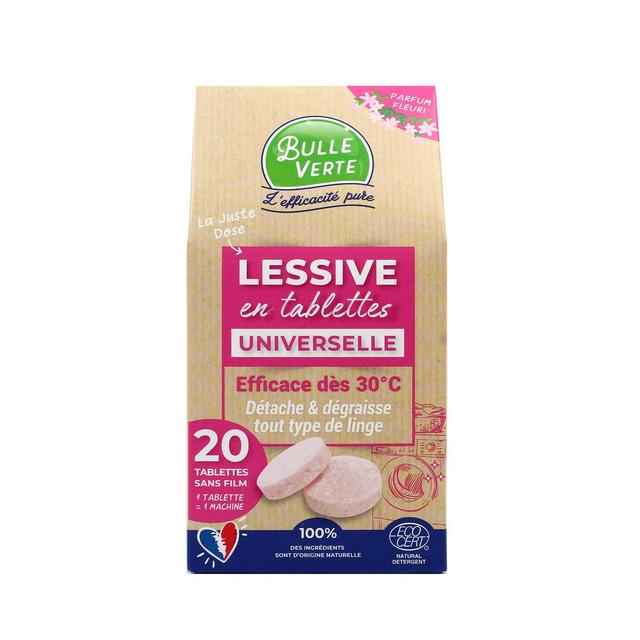 3700147201977 - Bulle Verte - Lessive tablette 20 lavages Ecodétergent