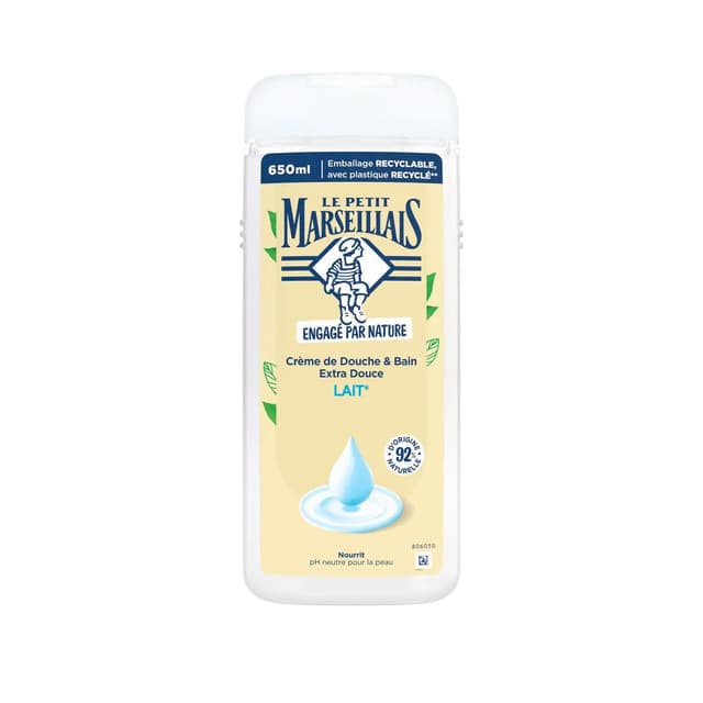 3574661852577 - Le Petit Marseillais - Crème de douche et bain au lait